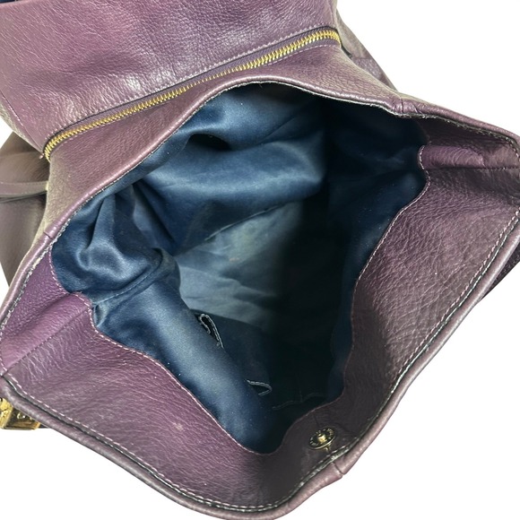 Coach Madison Phoebe Purple Pebbled Leather 3 Compartment Silver Hardware - Picture 6 of 12